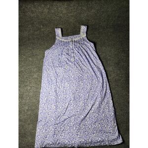 Aria Collection Women's S Purple Floral Sleeveless Nightgown Lace Trim NWT